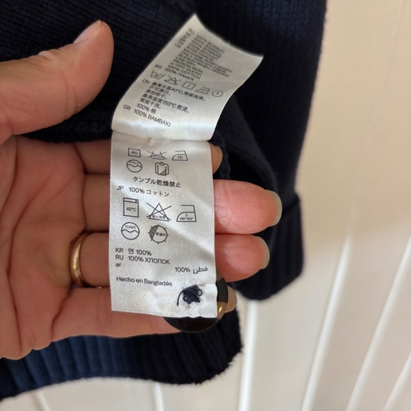 Mens dark blue H&M cardigan size Medium collegiate nautical eclectic grandpa - Picture 4 of 8